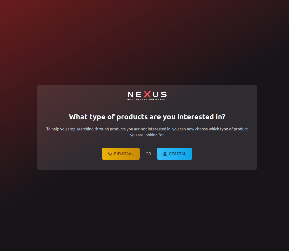Product Marketplace Interface